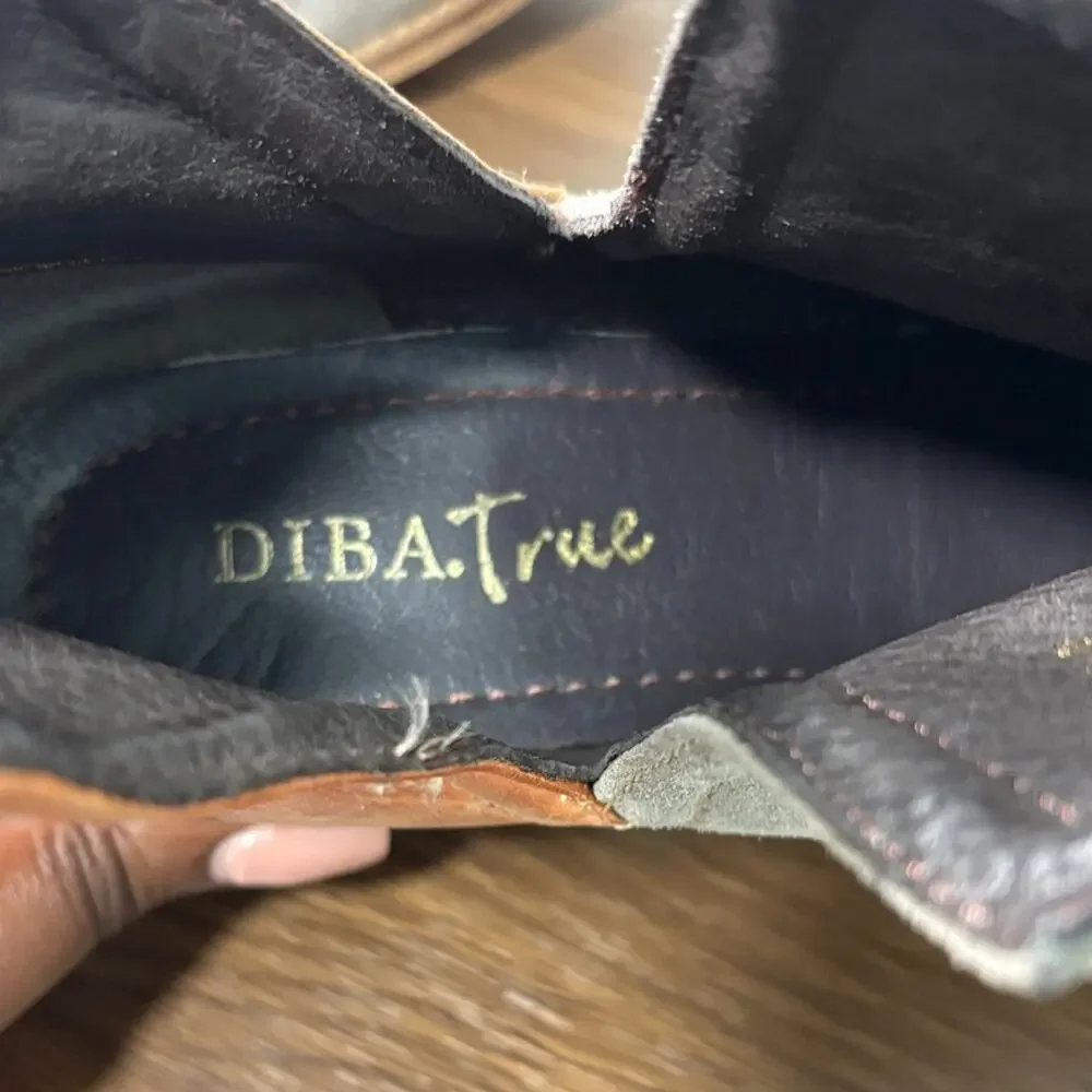 DIBA True Women's Suede‎ Ankle Boots - Gray and Tan